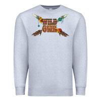 Heather Grey wild one with gemstone and sunflower Premium Sweatshirt - Artiststas