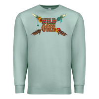 Seafoam wild one with gemstone and sunflower Premium Sweatshirt - Artiststas