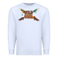 White wild one with gemstone and sunflower Premium Sweatshirt - Artiststas