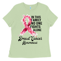 Matcha in this family fights alone breast cancer awareness Ladies Tee - Bettercallsaul