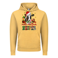 Vintage Mustard merry christmas heifer cow Vintage Hoodie - CowGirlArtShop