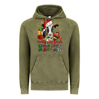 Vintage Olive merry christmas heifer cow Vintage Hoodie - CowGirlArtShop