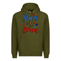 Army Green stars & stripes Premium Hoodie - BundleAndBundleShop