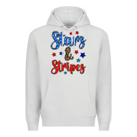 Dove Grey stars & stripes Premium Hoodie - BundleAndBundleShop