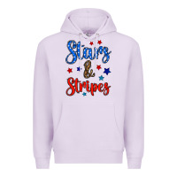Lilac stars & stripes Premium Hoodie - BundleAndBundleShop
