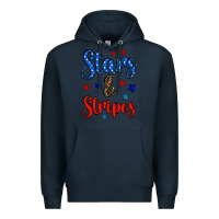 Navy stars & stripes Premium Hoodie - BundleAndBundleShop