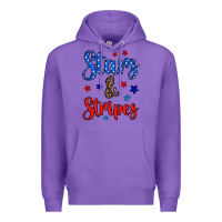 Purple stars & stripes Premium Hoodie - BundleAndBundleShop