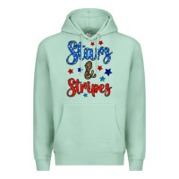 Seafoam stars & stripes Premium Hoodie - BundleAndBundleShop