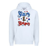 White stars & stripes Premium Hoodie - BundleAndBundleShop