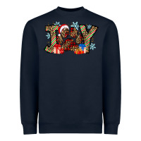 Navy festive joy Heavyweight Sweatshirt - CowhideDigitalArt