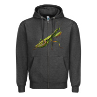 Charcoal Heather mantis Zipper Hoodie - LillyAllenDesigns