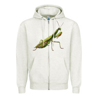 Oatmeal Heather mantis Zipper Hoodie - LillyAllenDesigns