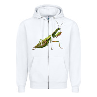 White mantis Zipper Hoodie - LillyAllenDesigns