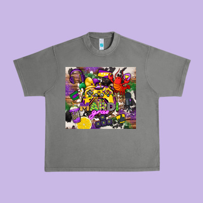 Mardi Gras Gamer Urban Heavy Tee Designed By Cowgirlartshop