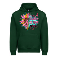 Forest Green sunflower in october we wear pink Urban Hoodie - AdoDesignShop