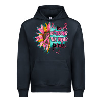 Navy sunflower in october we wear pink Urban Hoodie - AdoDesignShop