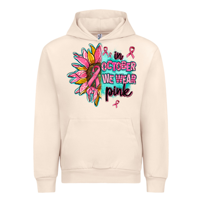 Sunflower In October We Wear Pink Urban Hoodie by AdoDesignShop | Teevron