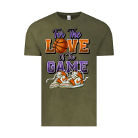 Vintage Olive for the love of the game basketball Vintage Tee - HowdyJamesFarm
