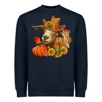 Navy fall goat Heavyweight Sweatshirt - LillyAllenDesigns