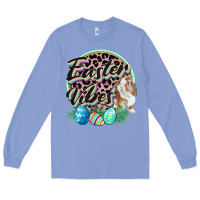 Colony Blue Easter vibes Easter Day Long Sleeve Tee - CowGirlArtShop
