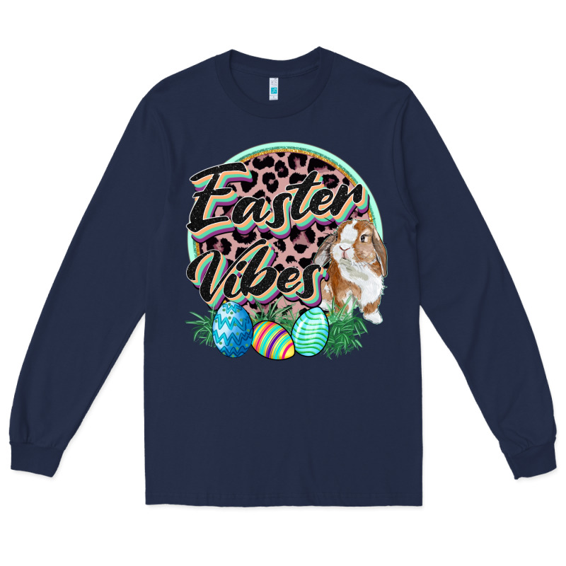 Easter Vibes Easter Day Long Sleeve Tee by CowGirlArtShop | Teevron
