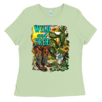 Matcha wild and free cowgirl boots Ladies Tee - RanaPortraitStore