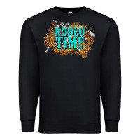 Black rodeo time  with leopard and cowhide Premium Sweatshirt - Artiststas