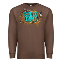 Chestnut rodeo time  with leopard and cowhide Premium Sweatshirt - Artiststas