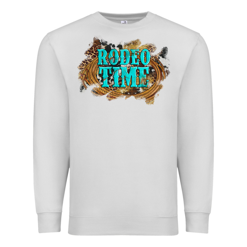 Rodeo Time  With Leopard And Cowhide Premium Sweatshirt by Artiststas | Teevron