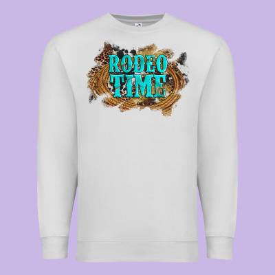 Rodeo Time  With Leopard And Cowhide Premium Sweatshirt Designed By Artiststas
