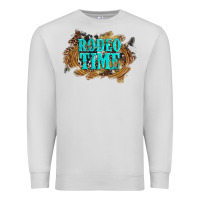 Dove Grey rodeo time  with leopard and cowhide Premium Sweatshirt - Artiststas