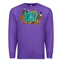 Purple rodeo time  with leopard and cowhide Premium Sweatshirt - Artiststas