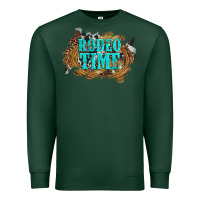 Sports Green rodeo time  with leopard and cowhide Premium Sweatshirt - Artiststas