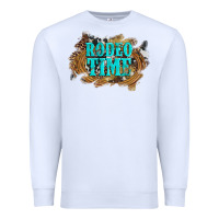 White rodeo time  with leopard and cowhide Premium Sweatshirt - Artiststas