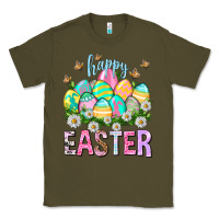 Army Green Happy Easter with eggs Classic Tee - NancyCooperArtShop