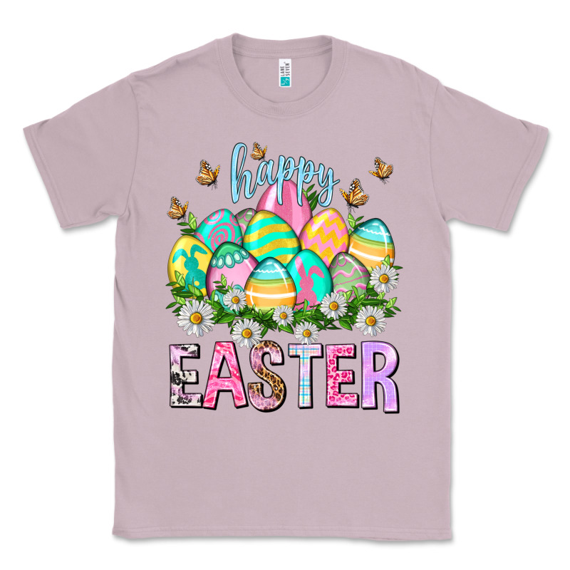 Happy Easter With Eggs Classic Tee by NancyCooperArtShop | Teevron
