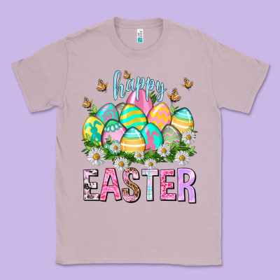 Happy Easter With Eggs Classic Tee Designed By Nancycooperartshop