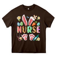 Chocolate Brown easter nurse bunny Heavy Core Tee - Artiststas