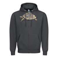 Smoke Tortoise Illustrations Zipper Hoodie - LillyAllenDesigns