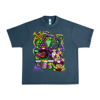 Midnight Navy mardi gras gnomies truck Urban Heavy Tee - CowGirlArtShop