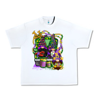 White mardi gras gnomies truck Urban Heavy Tee - CowGirlArtShop