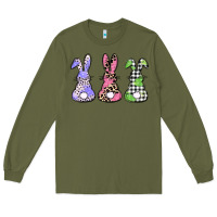 Army Green Easter bunnies Long Sleeve Tee - CowGirlArtShop