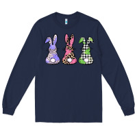Navy Easter bunnies Long Sleeve Tee - CowGirlArtShop
