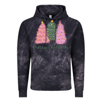 Cloud Black merry christmas trees Vintage Hoodie - CowGirlArtShop