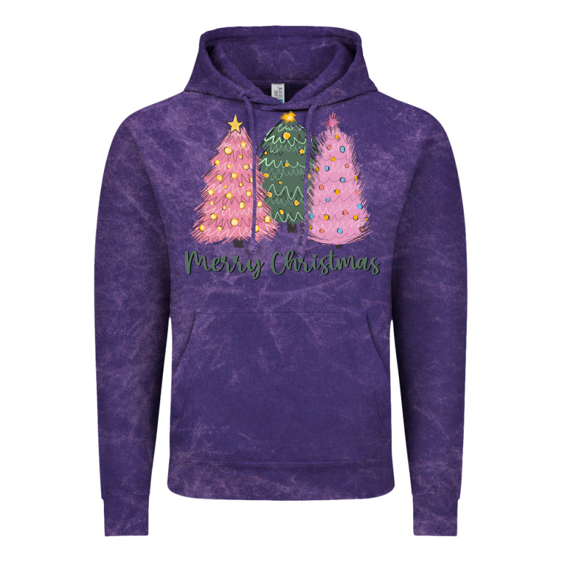 Merry Christmas Trees Vintage Hoodie by CowGirlArtShop | Teevron
