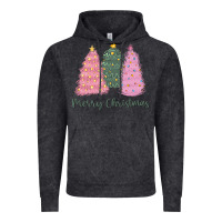 Vintage Black merry christmas trees Vintage Hoodie - CowGirlArtShop