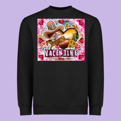 Be Mine Valentine Heavyweight Sweatshirt Designed By Cowhidedigitalart