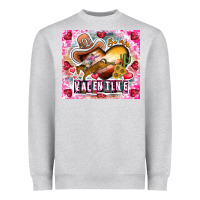 Heather Grey Be Mine Valentine Heavyweight Sweatshirt - CowhideDigitalArt