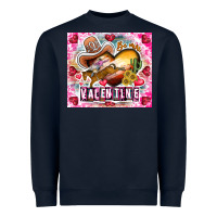 Navy Be Mine Valentine Heavyweight Sweatshirt - CowhideDigitalArt