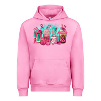 Fuchsia Pink breast cancer  coffee cups Urban Hoodie - AdoDesignShop